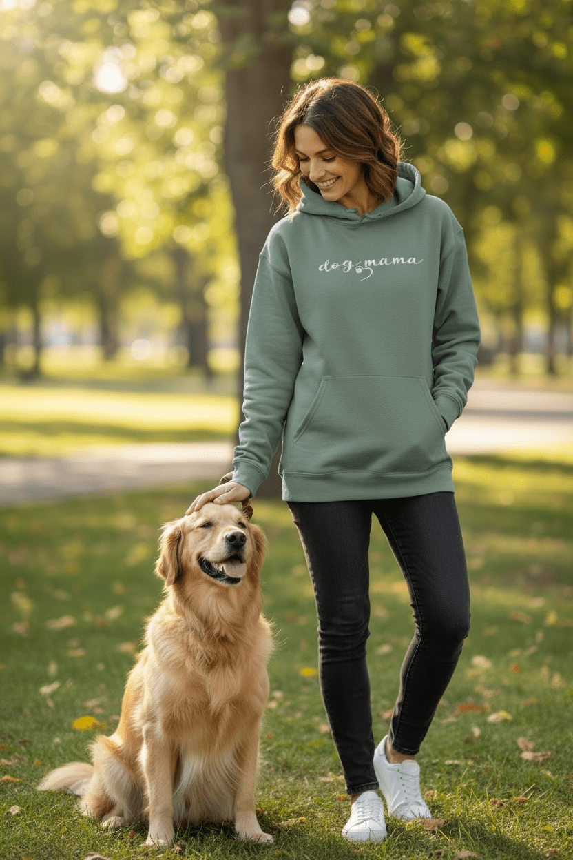 Dog Mama Hoodie – Minimal Pet Lover Sweatshirt - SuNise & Co