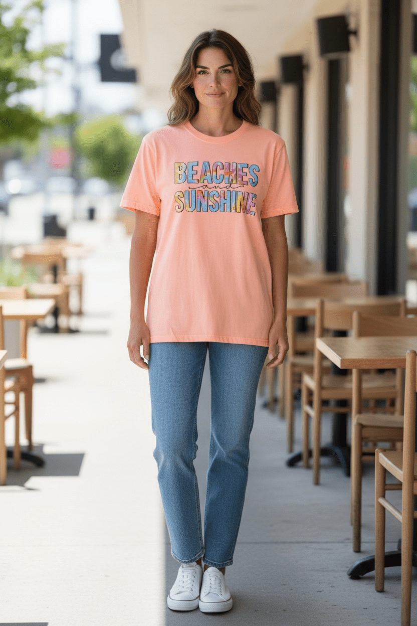 Beaches & Sunshine Graphic Tee - SuNise & Co