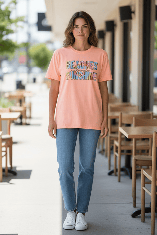 Beaches & Sunshine Graphic Tee - SuNise & Co