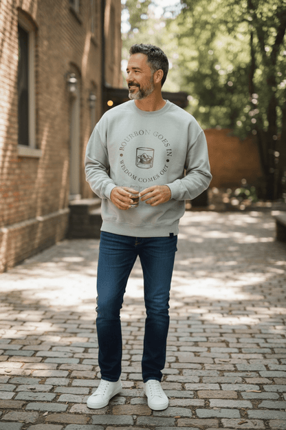 Bourbon Wisdom Crewneck – Vintage Drink Graphic Sweatshirt - SuNise & Co
