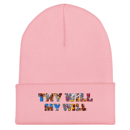 Embroidered 'Thy Will My Will' Beanie - SuNise & Co