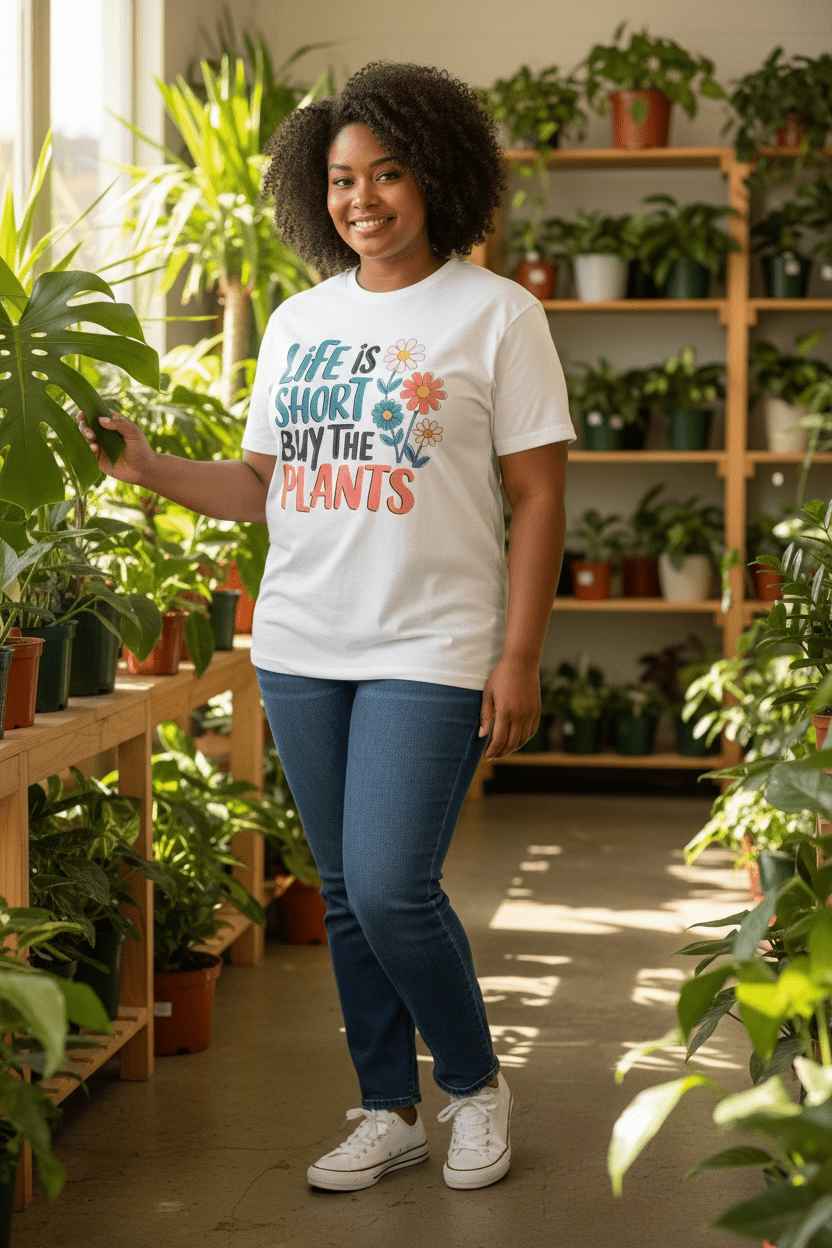Life Is Short™ Tee – Plant Lover Shirt - SuNise & Co