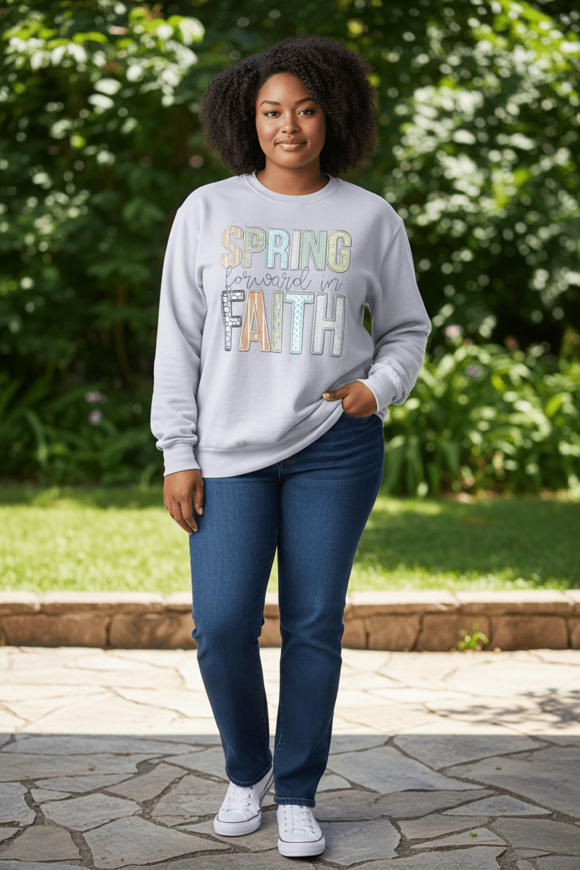 Spring Forward in Faith™ Crewneck – Women’s Sweatshirt - SuNise & Co